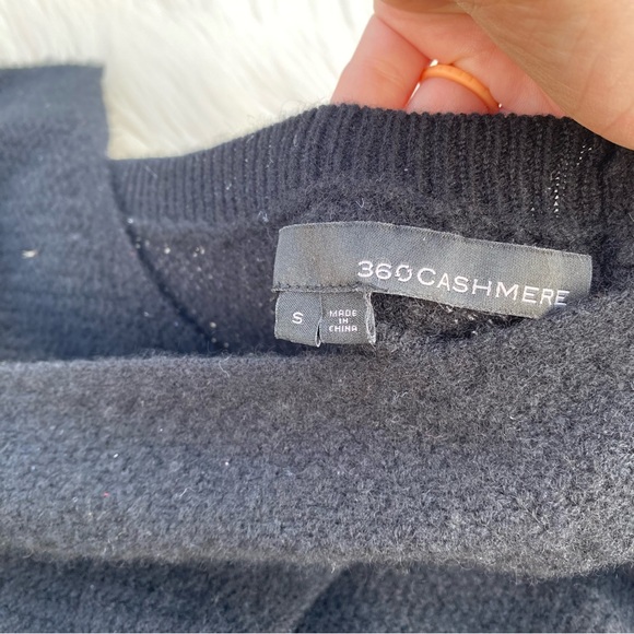 360 Cashmere black cross sweater small oversized - Picture 4 of 5